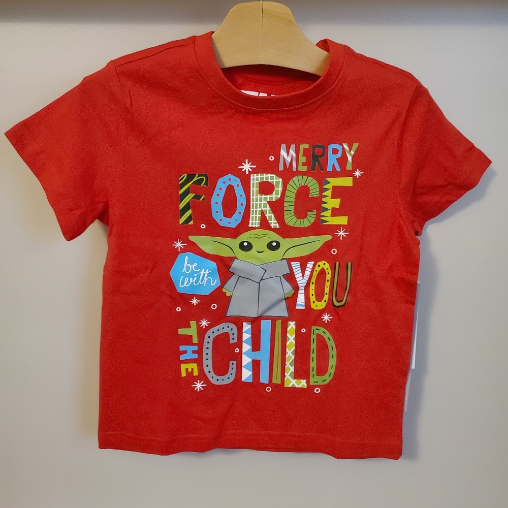 New Kids' Christmas Yoda T-Shirt - 4
